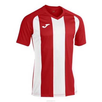 Joma 82P4R3319 احمر ابيض قميص بأكمام قصيرة بيزا الثاني رجال