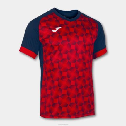 Joma 82P4R3321 الأزرق الداكن الأحمر قميص بأكمام قصيرة سوبر نوفا iii رجال