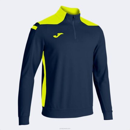 Joma 82P4R3343 الأزرق الداكن أصفر فلوري بطولة قميص من النوع الثقيل vi رجال