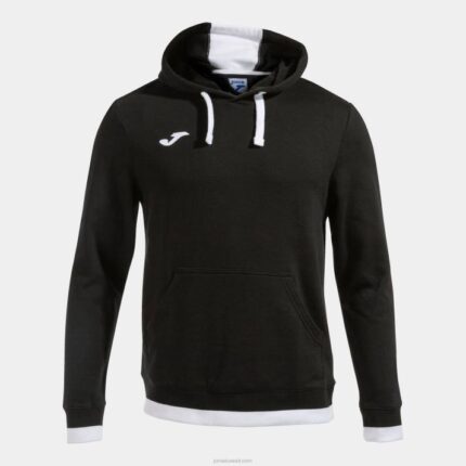 Joma 82P4R3349 أسود أبيض سترة مقنعين مريحة الثاني رجال