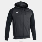 Joma 82P4R3350 أسود رمادي غامق أكاديمية جاكيت مقنع رابعًا رجال