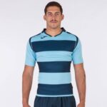 Joma 82P4R3359 الأزرق الداكن السماء الزرقاء قميص قصير الأكمام prorugby الثاني رجال - Image 3