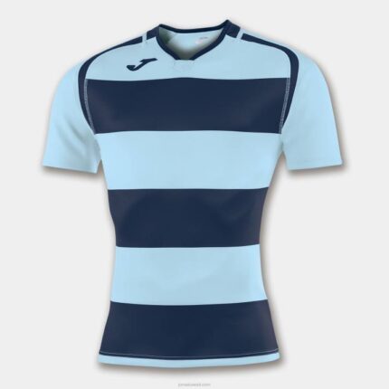 Joma 82P4R3359 الأزرق الداكن السماء الزرقاء قميص قصير الأكمام prorugby الثاني رجال