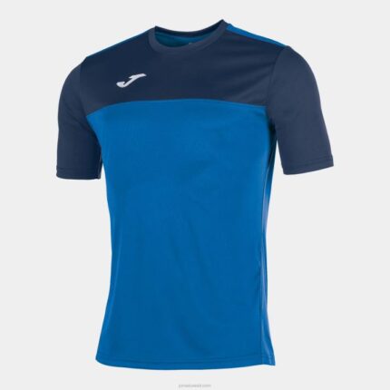 Joma 82P4R3372 الأزرق الملكي الأزرق الداكن الفائز قميص قصير الأكمام رجال