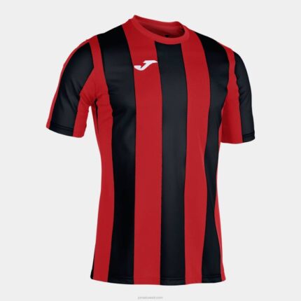 Joma 82P4R3393 أحمر أسود قميص بأكمام قصيرة بين رجال