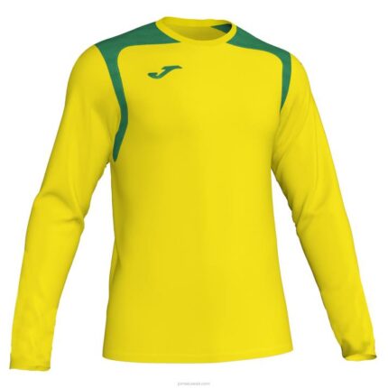 Joma 82P4R3400 الأخضر الأصفر بطولة القميص بأكمام طويلة v رجال
