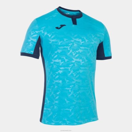 Joma 82P4R3402 الفلورسنت الفيروز الأزرق الداكن قميص قصير الأكمام toletum الثاني رجال