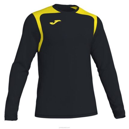 Joma 82P4R3406 أصفر مسود بطولة القميص بأكمام طويلة v رجال