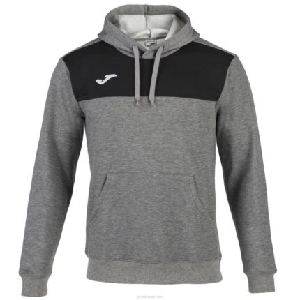 Joma 82P4R3412 مزيج أسود رمادي الفائز سترة مقنعين رجال
