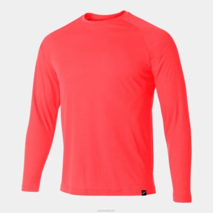 Joma 82P4R3418 نيون المرجان قميص طويل الأكمام r-combi رجال