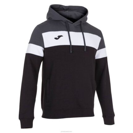 Joma 82P4R3429 أسود رمادي غامق طاقم سترة مقنعين رابعا رجال