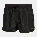 Joma 82P4R3442 أسود منحنى جذوع السباحة رجال