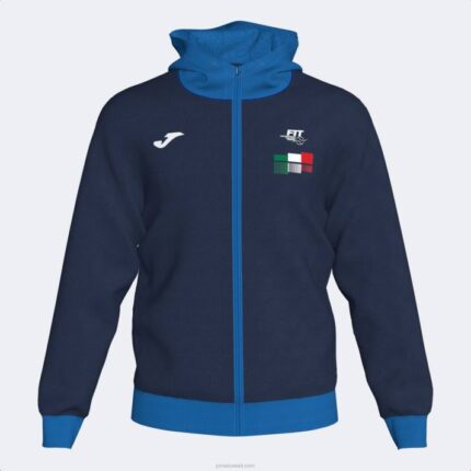 Joma 82P4R3456 الأزرق الداكن الاتحاد الإيطالي للتنس سترة مقنعين