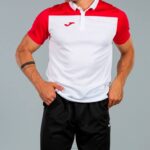 Joma 82P4R3480 أبيض أحمر قميص بولو بأكمام قصيرة هواية II رجال - Image 5