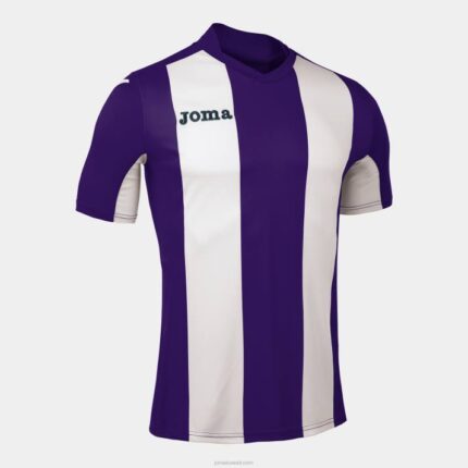 Joma 82P4R3488 أبيض أرجواني قميص بيزا كم قصير رجال