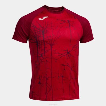 Joma 82P4R3513 أحمر قميص قصير الأكمام النخبة التاسع رجال