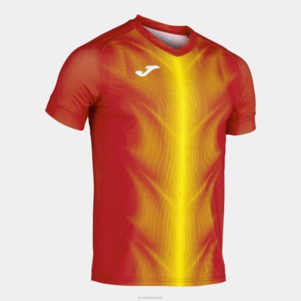 Joma 82P4R3530 احمر اصفر قميص بأكمام قصيرة أوليمبيا رجال