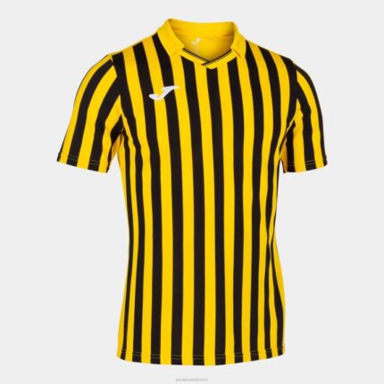 Joma 82P4R3547 أصفر أسود قميص بأكمام قصيرة copa ii رجال