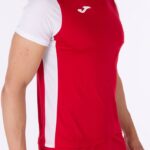 Joma 82P4R3554 احمر ابيض قميص قصير الأكمام سجل الثاني رجال - Image 3