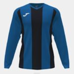 Joma 82P4R3562 الأزرق الملكي الأسود قميص طويل الأكمام بيزا الثاني رجال