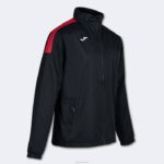 Joma 82P4R3565 أسود أحمر سترة المطر trivor رجال