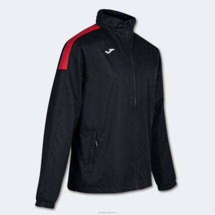Joma 82P4R3565 أسود أحمر سترة المطر trivor رجال