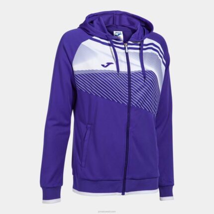 Joma 82P4R3593 أبيض أرجواني سوبر نوفا II سترة مقنعين نحيف