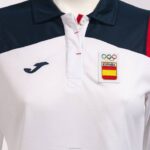 Joma 82P4R3598 أبيض قميص بولو كم طويل اللجنة الاولمبية الاسبانية نحيف - Image 2