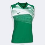 Joma 82P4R3603 أبيض أخضر تي شيرت بدون أكمام سوبرنوفا الثاني نحيف