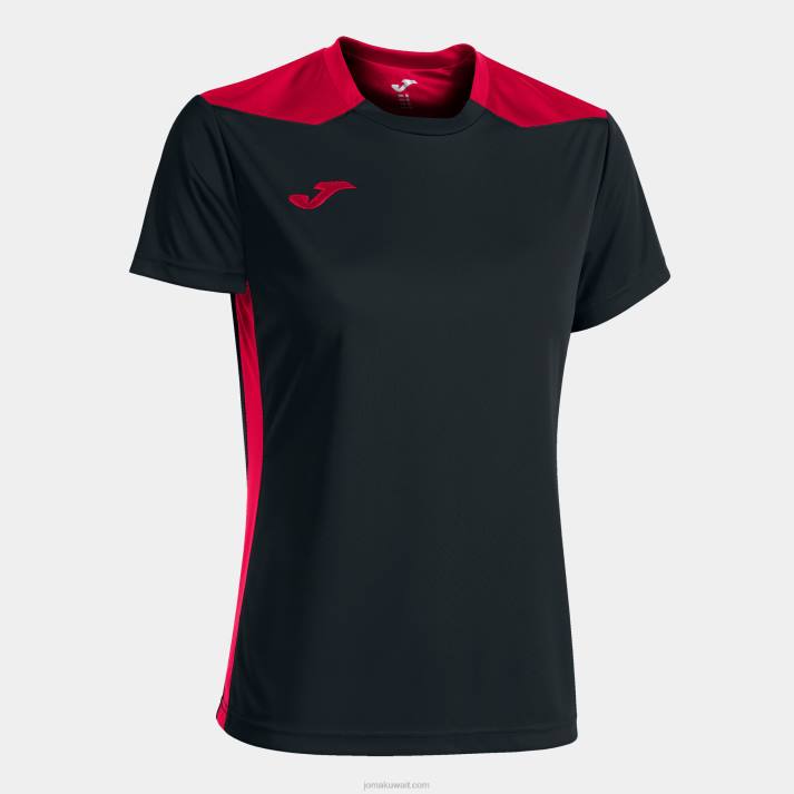 joma_82p4r3648_d8a3d8b3d988d8af_d8a3d8add985d8b1_d8a8d8b7d988d984d8a9_d982d985d98ad8b5_d982d8b5d98ad8b1_d8a7d984d8a3d983d985d8.jpg Joma 82P4R3648 أسود أحمر بطولة قميص قصير الأكمام سادسا نحيف - Image 1