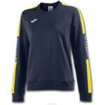 Joma 82P4R3657 الأزرق الداكن والأصفر بطولة قميص من النوع الثقيل الرابع نحيف