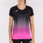 Joma 82P4R3663 أسود أبيض وردي فلوري قميص قصير الأكمام النخبة السابع نحيف - Image 2