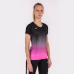 Joma 82P4R3663 أسود أبيض وردي فلوري قميص قصير الأكمام النخبة السابع نحيف - Image 5