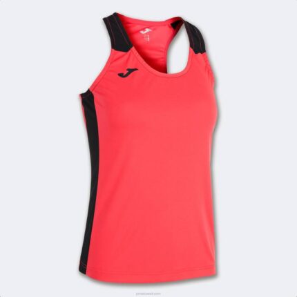 Joma 82P4R3681 نيون المرجان الأسود أعلى سجل للدبابات الثاني نحيف