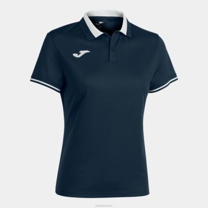 Joma 82P4R3688 الأزرق الداكن الأبيض بطولة قميص بولو قصير الاكمام vi نحيف