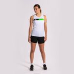 Joma 82P4R3706 أبيض أسود أخضر نيون بلا أكمام تي شيرت المحكمة نحيف - Image 7