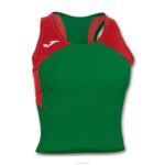 Joma 82P4R3729 أخضر أحمر سجل قميص بلا أكمام نحيف