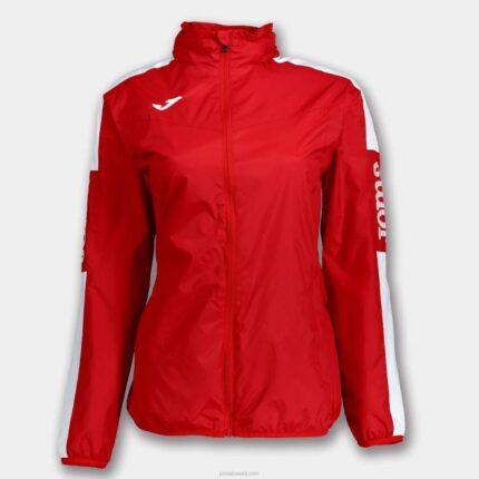 Joma 82P4R3757 احمر ابيض بطولة سترة المطر الرابع نحيف
