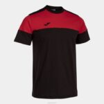 Joma 82P4R375 أسود أحمر قميص طاقم قصير الأكمام v رجال