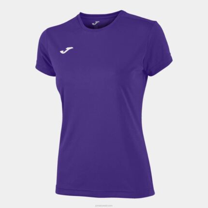 Joma 82P4R3810 أرجواني قميص قصير الأكمام كومبي نحيف