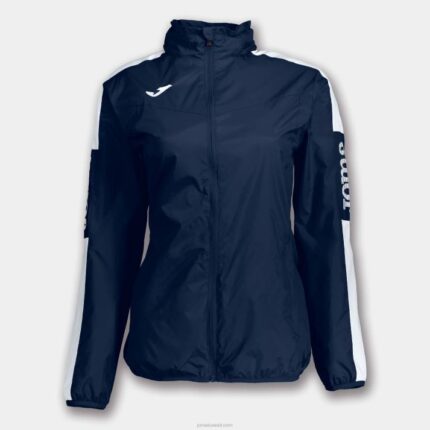 Joma 82P4R3813 الأزرق الداكن الأبيض بطولة سترة المطر الرابع نحيف