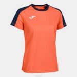 Joma 82P4R3819 الفلورسنت البرتقالي والأزرق الداكن قميص البطولة البيئية قصيرة الأكمام نحيف