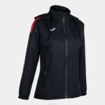 Joma 82P4R3891 أسود أحمر سترة المطر trivor نحيف
