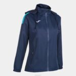 Joma 82P4R3896 الأزرق الداكن الفيروز الفلوريسنت سترة المطر trivor نحيف