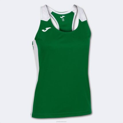 Joma 82P4R3901 أبيض أخضر أعلى سجل للدبابات الثاني نحيف