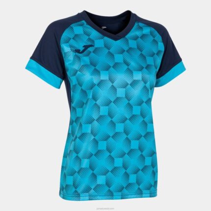 Joma 82P4R3902 الأزرق الداكن الفيروز الفلوريسنت قميص بأكمام قصيرة سوبر نوفا iii نحيف