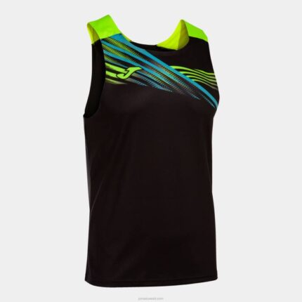 Joma 82P4R392 أسود أصفر فلوري بلا أكمام تي شيرت النخبة x رجال