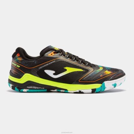 Joma 82P4R3930 أسود أصفر فلوري حذاء كرة الصالات Invicto 23 داخلي