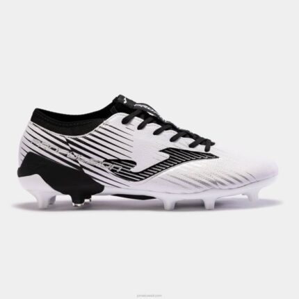 Joma 82P4R3931 أبيض أسود حذاء كرة القدم كوب الدفع 23 Fg Ground FG