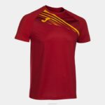 Joma 82P4R394 أحمر قميص قصير الأكمام النخبة x رجال